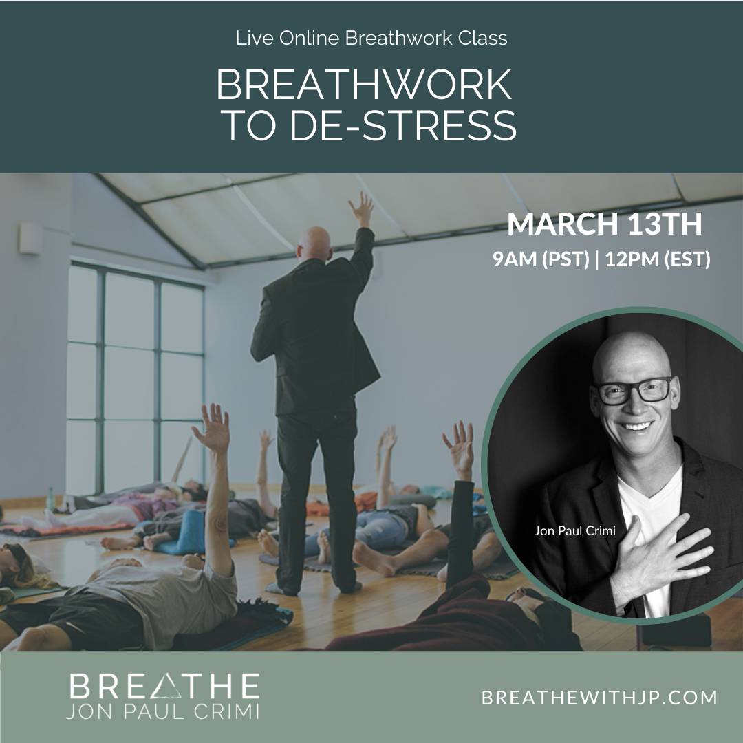 Live Online Breathwork Class March 13, 2022 - 9am (pst) 12pm (est 