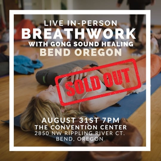 Live In Person Breathwork Class August 31, 2022 in Bend Oregon