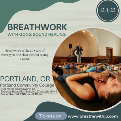 Live In-Person Breathwork Class December 1, 2022 in Portland, Oregon