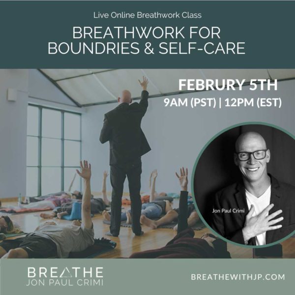February 5, 2023 Live Online Breathwork class with Jon Paul Crimi