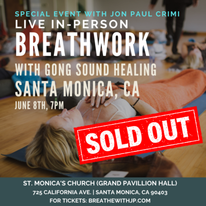 In-Person Breathwork Class June 8 2023 in Los Angeles/Santa Monica, California