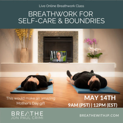 May 14 2023 Live online breathwork class with Jon Paul Crimi