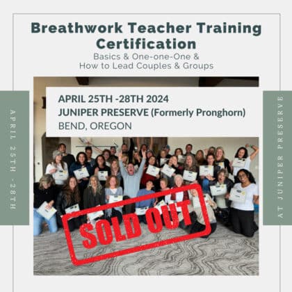 In-Person Breathwork Teacher Training: April 2024