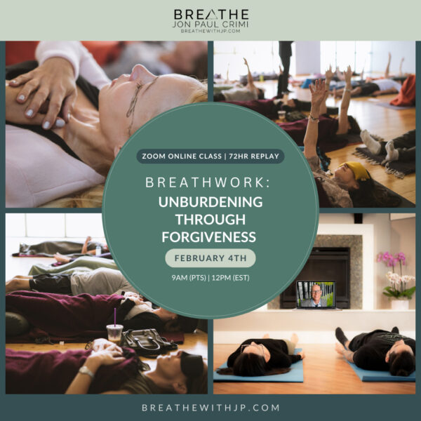 February 4, 2024 Live online breathwork class with Jon Paul Crimi