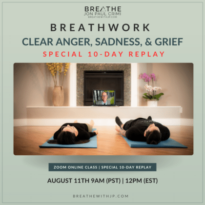 Live Online Breathwork Class August 11 2024 – 9am (PST) 12pm (EST)