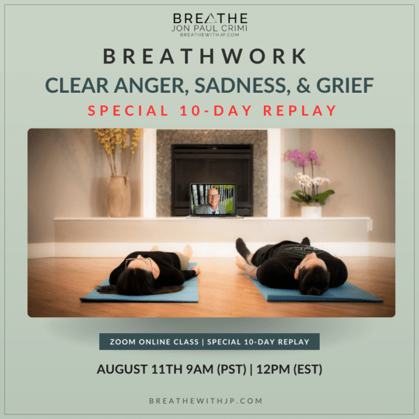 August 11 2024 Live Online Breathwork class with Jon Paul Crimi