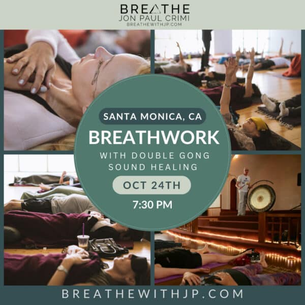 October 24, 2024 in-person breathwork class in santa monica with Jon Paul Crimi