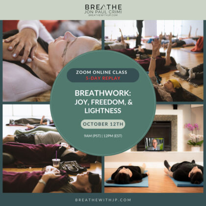 Live online zoom breathwork class with Jon Paul Crimi October 12, 2025