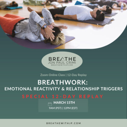 Live Online Breathwork Class March 15 2026 – 9am (PST) 12pm (EST)