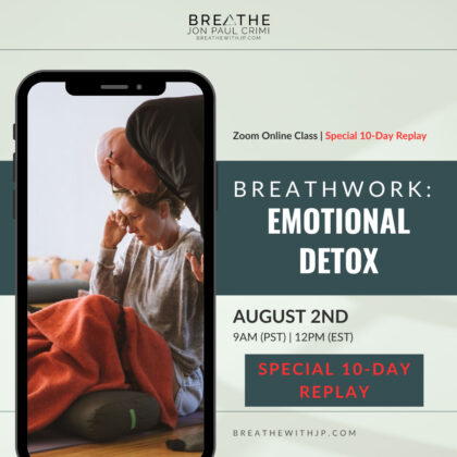 Live Online Breathwork Class August 2 2026 – 9am (PST) 12pm (EST)<br /><span style="color: #ff0000;">Special 10-day Replay</span>