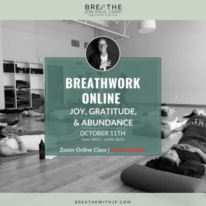 Live Online Breathwork Class October 11 2026 – 9am (PST) 12pm (EST)