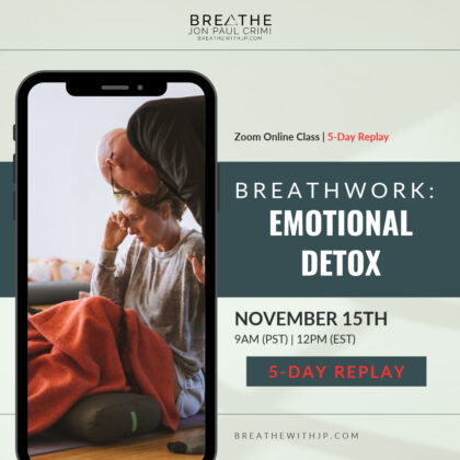 Live Online Breathwork Class November 15 2026 – 9am (PST) 12pm (EST)